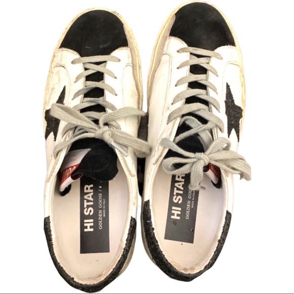 Golden Goose Hi-Star Leather Sneakers - Picture 3 of 4